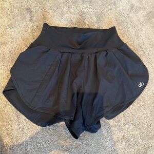 black ALO biker shorts